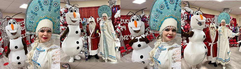     ,     -,  , , ,       , Ded Moroz Show in New York, Ded Moroz, Snegurochka, Olaf, Brooklyn, NY, 