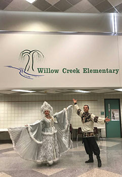Texas Russian dancers, SCHOOL ASSEMBLY, WILLOW CREEK ELEMENTARY SCHOOL, TOMBALL, TX