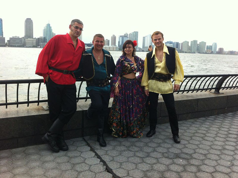 Alexadre Tseytlin, Mikhail Smirnov, Elina Karokhina, Pasha Zhivago, Birthday party, New York City