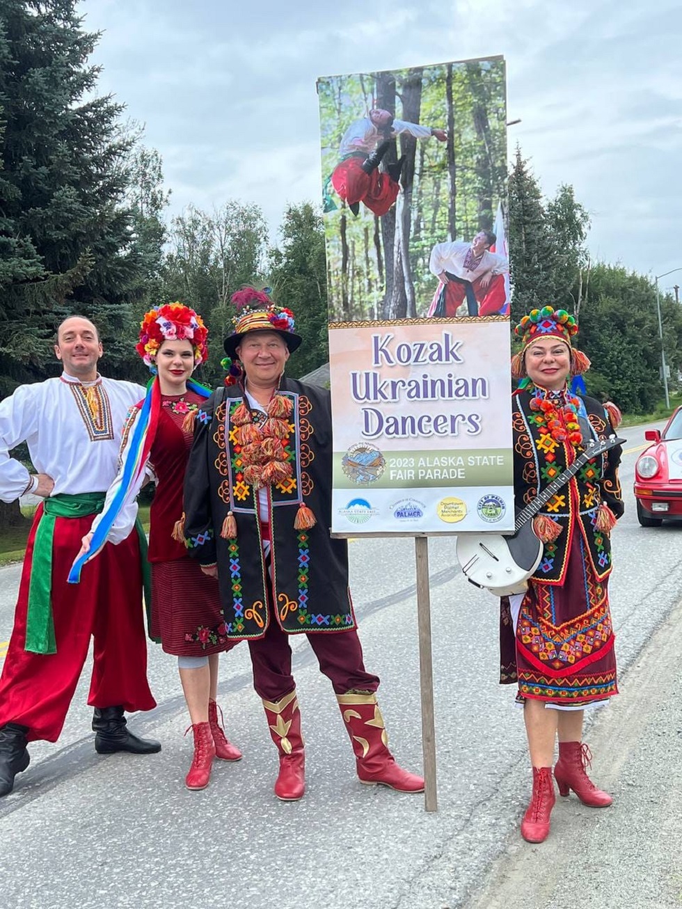 www.cossack.us, Kozak (Êîçàê) Ukrainian dancers, singers, musicians, Alaska State Fair, Palmer, Alaska, August 2023