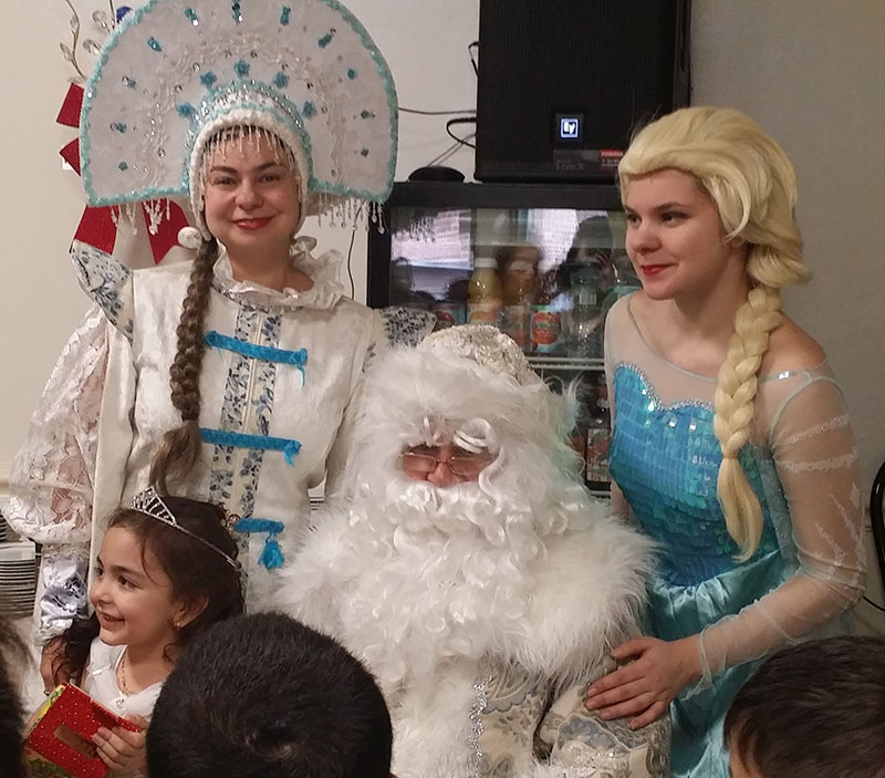 New Year's Celebration, Ded Moroz, Snegurochka, Elza, Restaurant Shirin, Borough Park, Brooklyn,  , , ,     , -, 