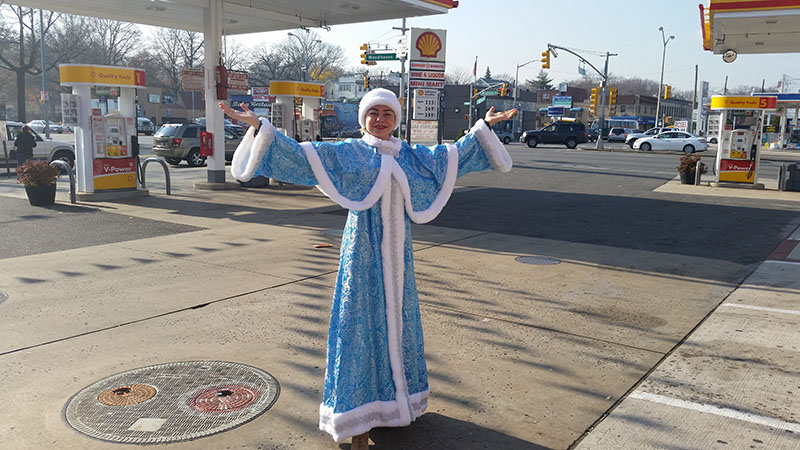 Ded Moroz, Snegurochka, Brooklyn, NY, Дед Мороз, Снегурочка, Бруклин, Квинс, Нью-Йорк