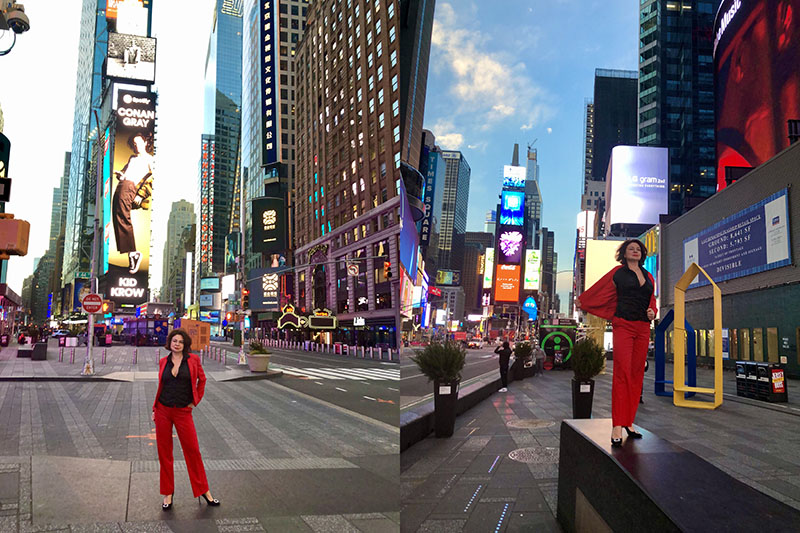 Elina Karokhina, Times Square, New York City