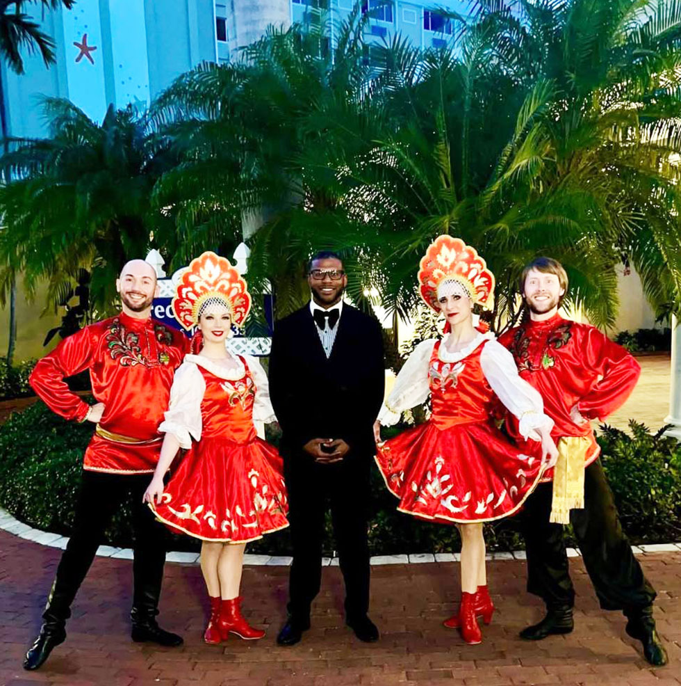 01-24-2026, Florida Balalaika Duo, Russian dancers Florida, ������� �������� ����� �������, Island Grand at TradeWinds St. Pete Beach Florida, Russian Winter Ball-2026