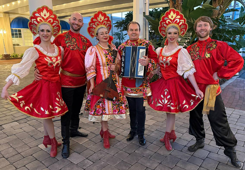 01-24-2026, Florida Balalaika Duo, Russian dancers Florida, ������� �������� ����� �������, Island Grand at TradeWinds St. Pete Beach Florida, Russian Winter Ball-2026