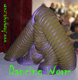 Dancing worm charachter