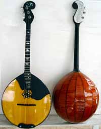 Russian folk music instruments. DOMRA