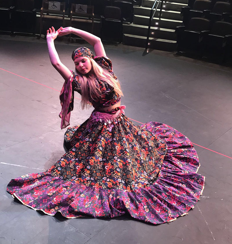 Russian dancer Alisa Egorova in Russian-Gypsy costume, Maryland, Montgomery College, Cultural Arts Center, Takoma Park, Silver Spring Cultural Arts Center, Silver Spring, MD