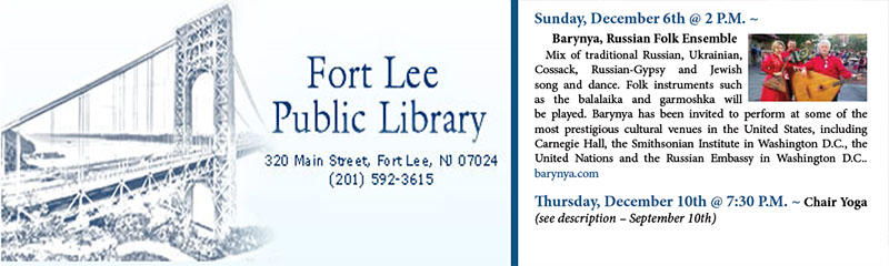 Balalaika Duo, Fort Lee Public Library, Fort Lee, New Jersey