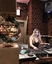 DJ ALISA, female Russian-American DJ, Russian Samovar, New York City, NY