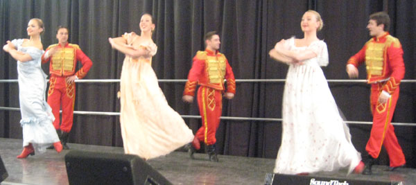 Barynya performs Dance of Russian Nobility "Danilo Kupor", at the Slavic festival in Eugene, Oregon, February 2009.