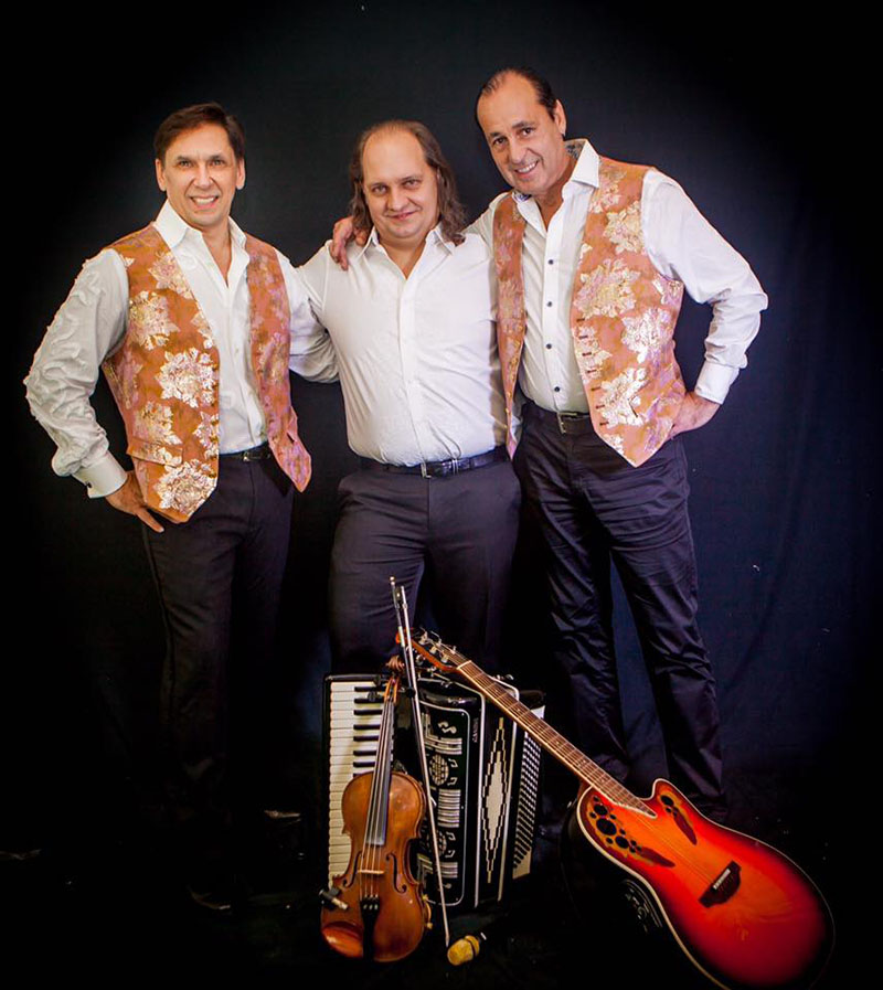 New York based accordion player Andrei with Gypsy Fun Trio Valery Zhmud, Sergei Pobedinskiy