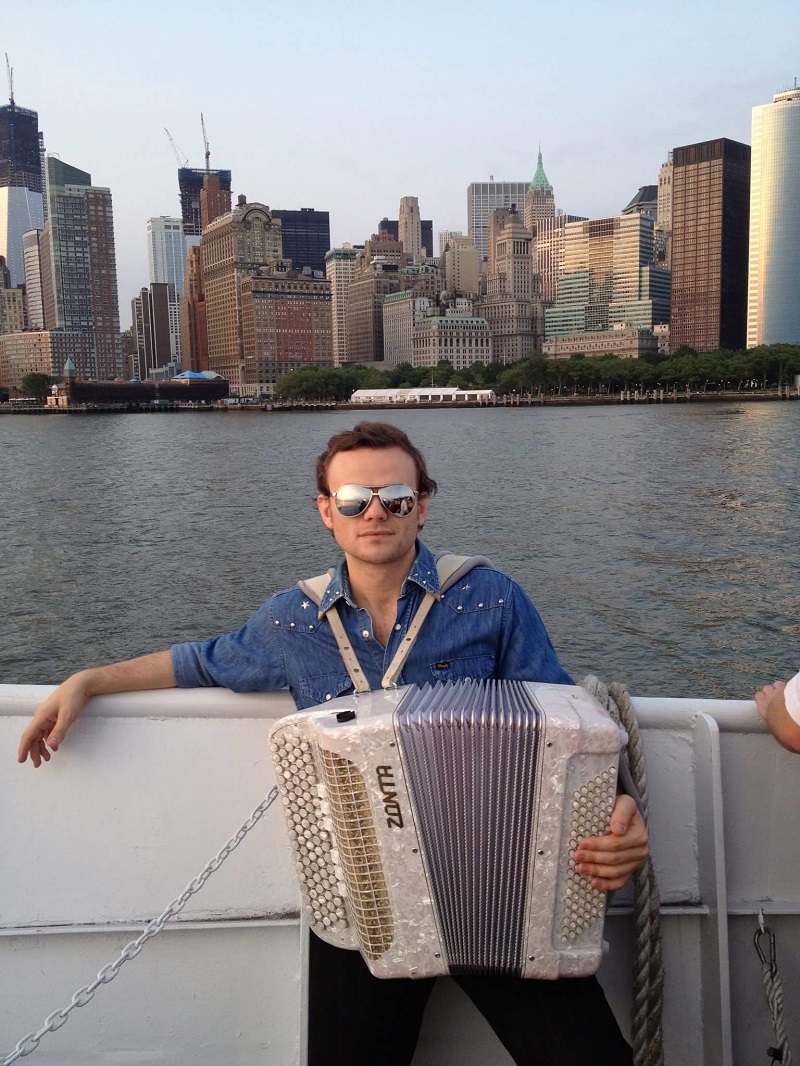 NYC based bayan-accordion player Pasha from New York City