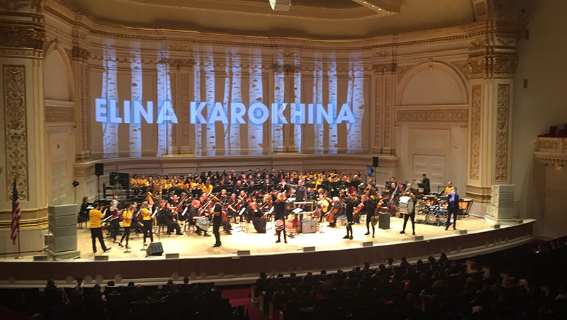 Balalaika virtuoso Elina Karokhina, Carnegie Hall, New York City, USA