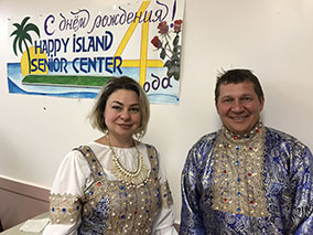 Balalaika Duo, Mikhail Smirnov, Elina Karokhina, Happy Island Cenior Center, Staten Island, New York