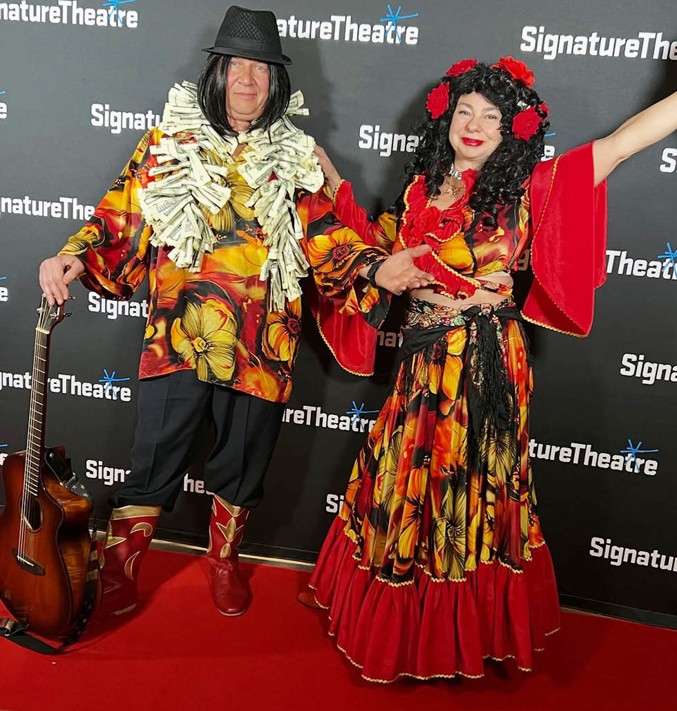 03-03-2026, Signature Theatre 480 West 42nd Street New York City, Barynya Balalaika Duo, Elina Karokhina balalaika, Mikhail Smirnov guitar, accordion, vocals, New York Russian Gypsy Balalaika Duo