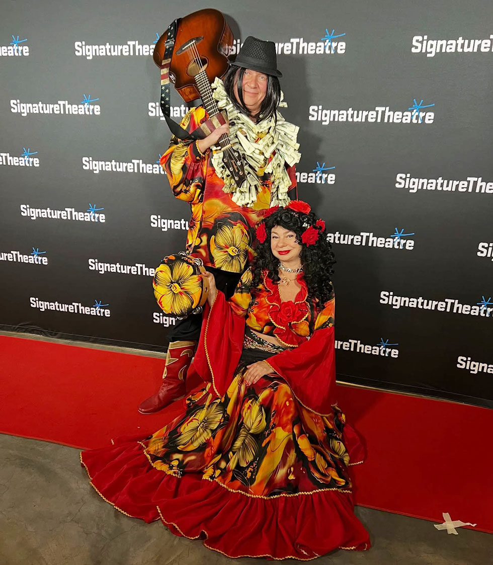 03-03-2026, Signature Theatre 480 West 42nd Street New York City, Barynya Balalaika Duo, Elina Karokhina balalaika, Mikhail Smirnov guitar, accordion, vocals, New York Russian Gypsy Balalaika Duo