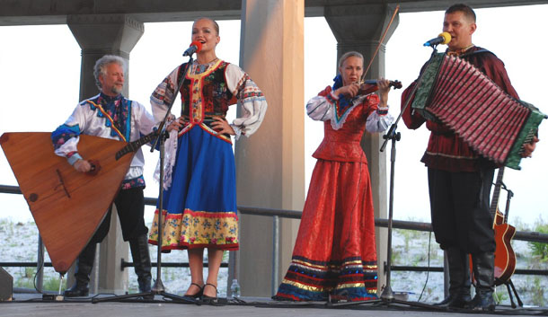 Cossack folk song. Russian dance and music ensemble "Barynya" performance in Atlantic City, NJ