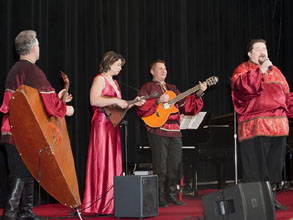 Leonid Bruk, Elina Karokhina, Mikhail Smirnov, Barynya at the Petroushka Ball-2011 in New York City