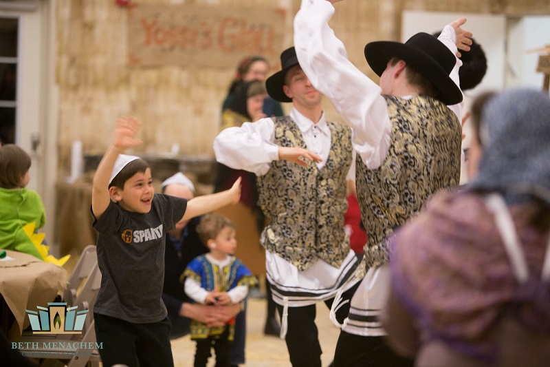 Bottle Dancers, Purim Celebration, Beth Menachem Chabad of Newton, Newton, Massachusetts, 349 Dedham Street, Newton, MA  02459