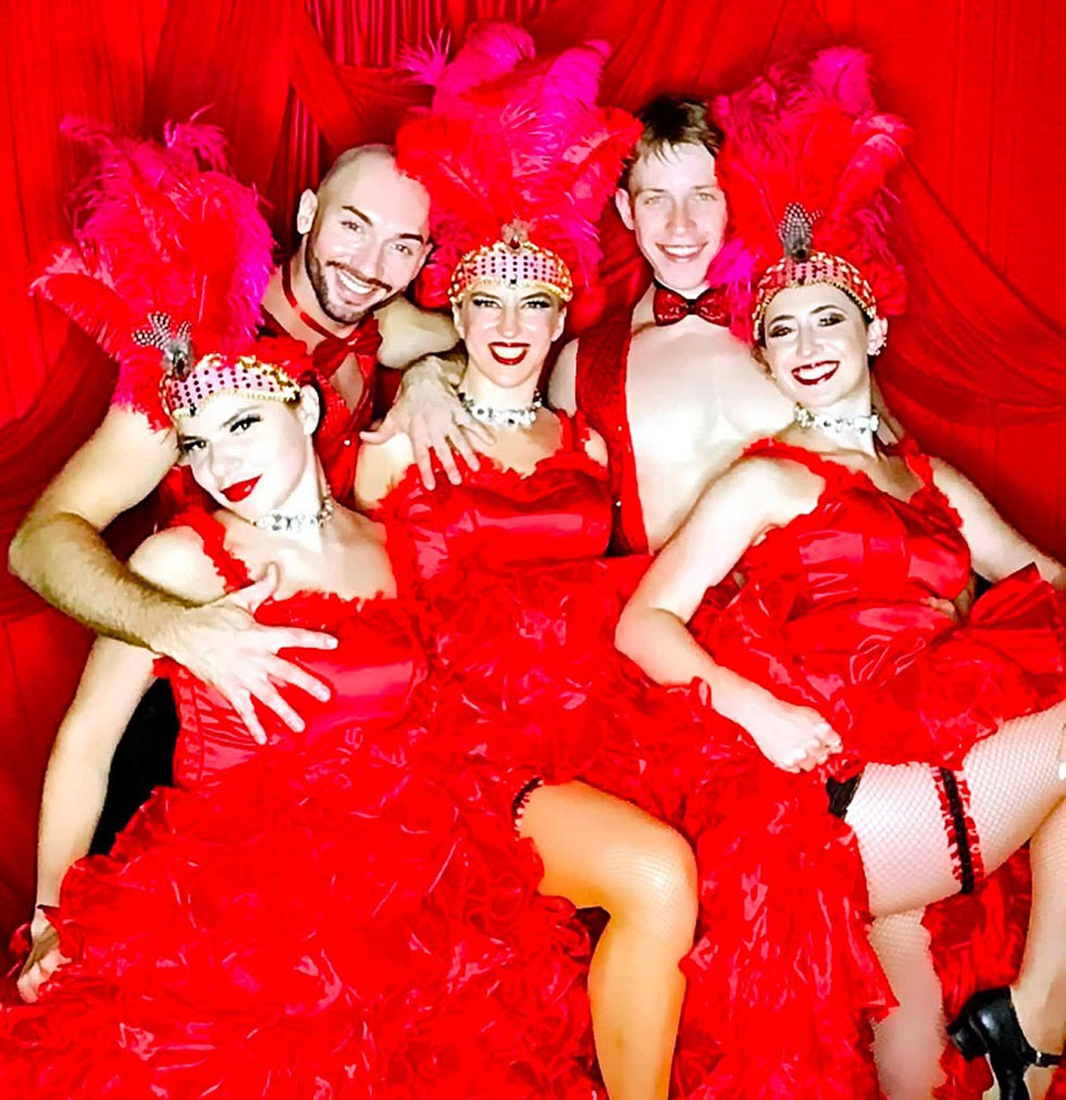 NYC Can-Can Dancers, New York City Cabaret Dancers, Paris/Moulin Rouge theme 50th Birthday party in Brookhaven New York, Can-can dancers Long Island, Suffolk County Cabaret Show