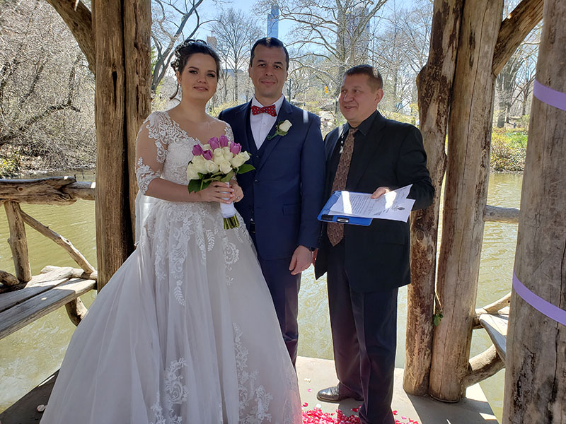 04-22-2018, Sunday, April 22, 2018, Russian Wedding Officiant Mikhail, Central Park New York City