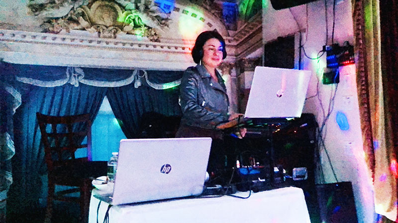 Russian DJ Lina Christmas party in Queens, New York, December 2019