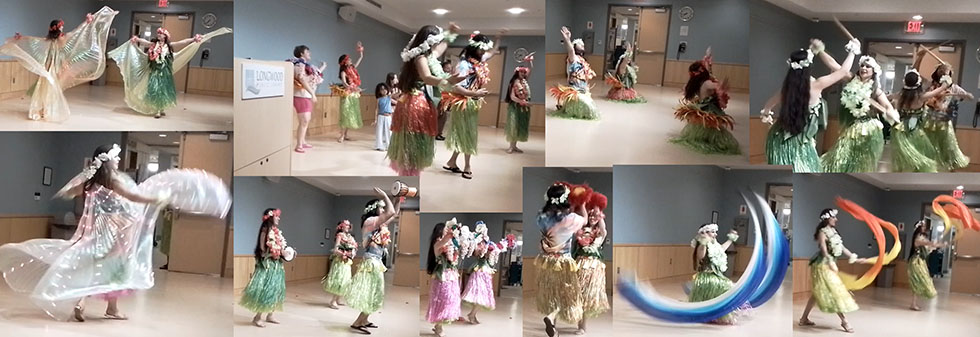 Hawaiian Hula Dancers, Longwood Public Library Brookhaven Suffolk County New York Long Island, Polynesian Tahitian Luau Dancers