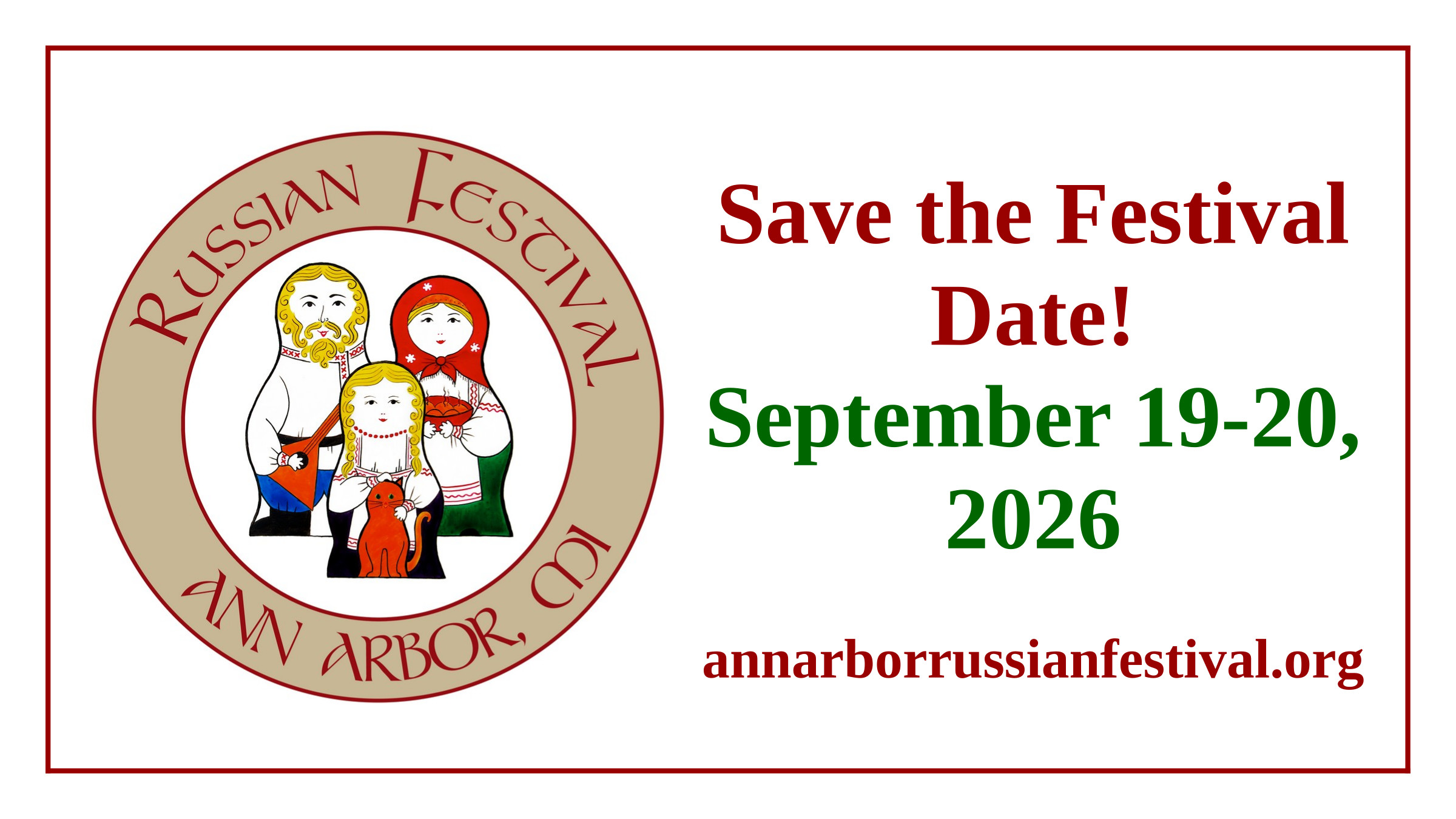 Ann Arbor Russian Festival-2025, Dexter Michigan, St. Vladimir's Russian Church 9900 Jackson Rd. Dexter MI 48130