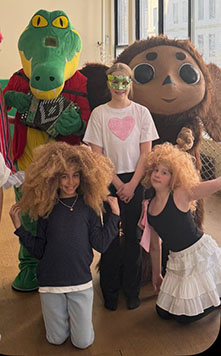 Cheburashka  Krokodil Gena clown Alisa, kids party in Manhattan, Green Square Kids Movement Lab New York City