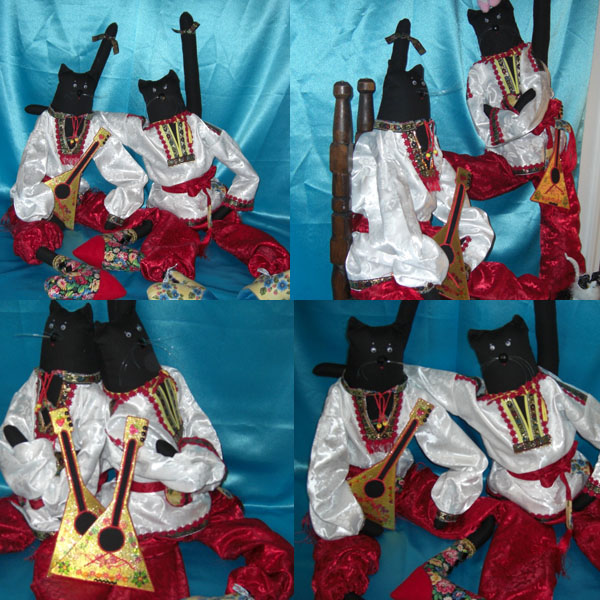Svetlana Gavrilova: Balalaika cats dressed in Russian folk costumes