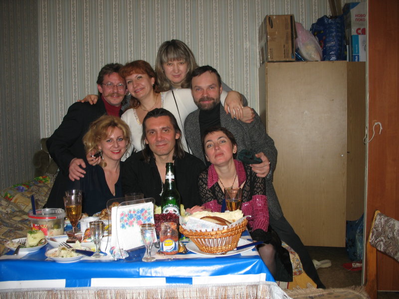 Sasha Zhukovski and his college classmates