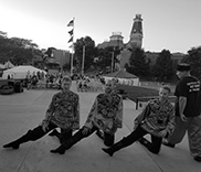 Vladimir Nikitin, Sergey Tshnok, Konstantin Tulinov, Mikhail Smirnov, Ethnic Expo event, City Hall Plaza, Columbus, Indiana