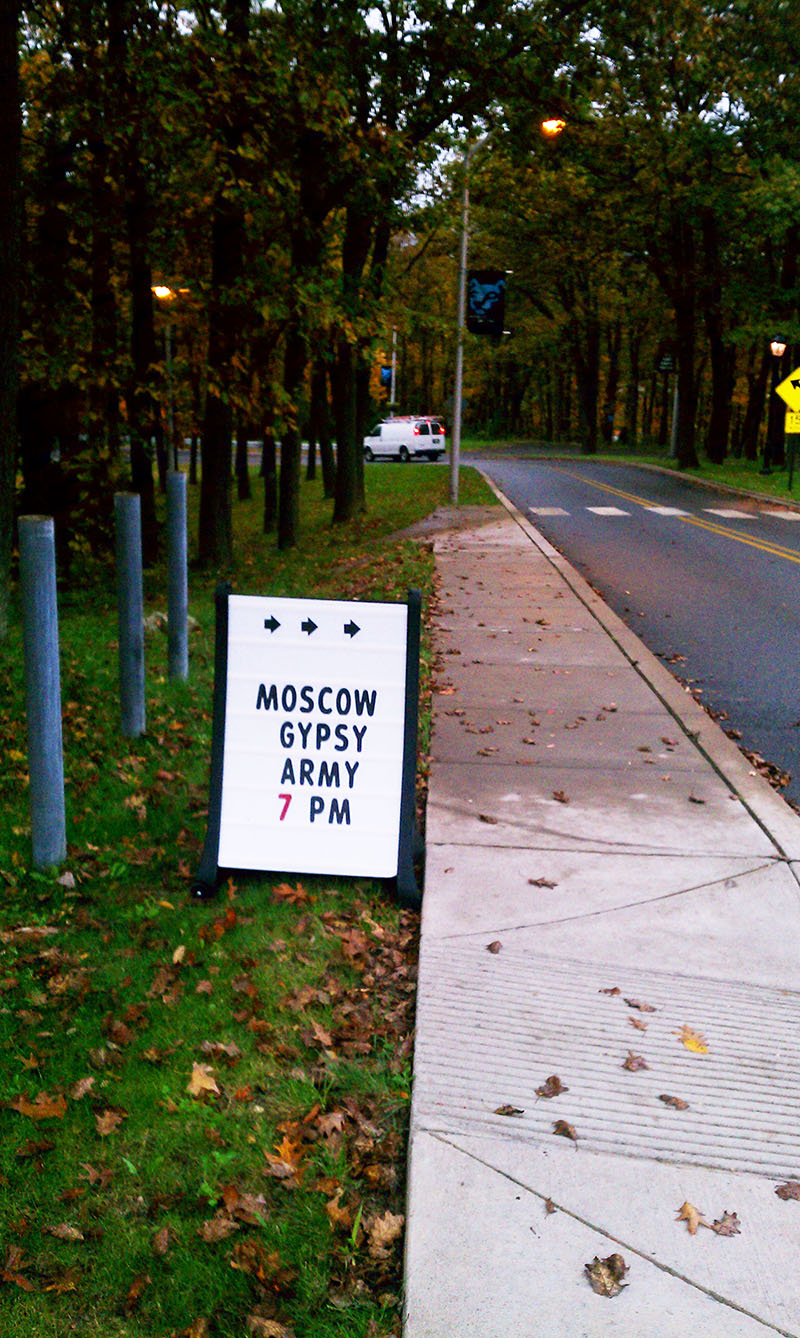 Moscow Gypsy Army, Penn State University Hazleton, Pennsylvania, Slusser Bazyck Bldg, 76 University Drive, Hazleton, PA 18202, Wednesday, October 12, 2011