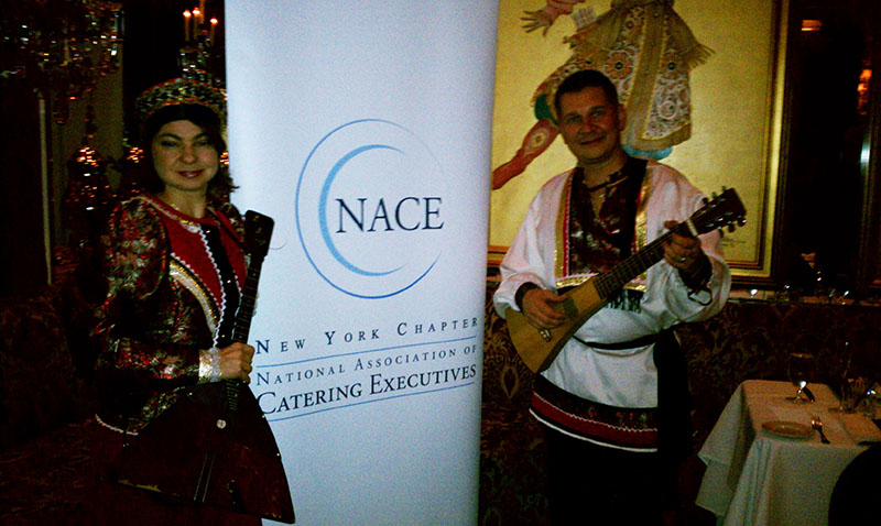 Moscow Gypsy Army Trio, Elina Karokhina, Mikhail Smirnov, New York Chapter of NACE (National Association of Catering Executive) event at The Firebird restaurant in NYC, 365 West 46 Street, New York, NY, Tuesday, October 18th 2011