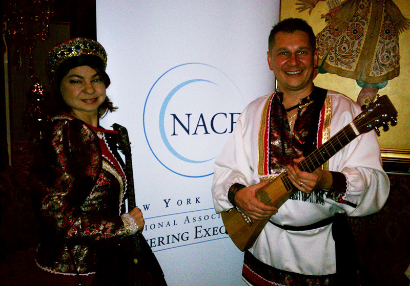 Moscow Gypsy Army Trio, Elina Karokhina, Mikhail Smirnov, New York Chapter of NACE (National Association of Catering Executive) event at The Firebird restaurant in NYC, 365 West 46 Street, New York, NY, Tuesday, October 18th 2011