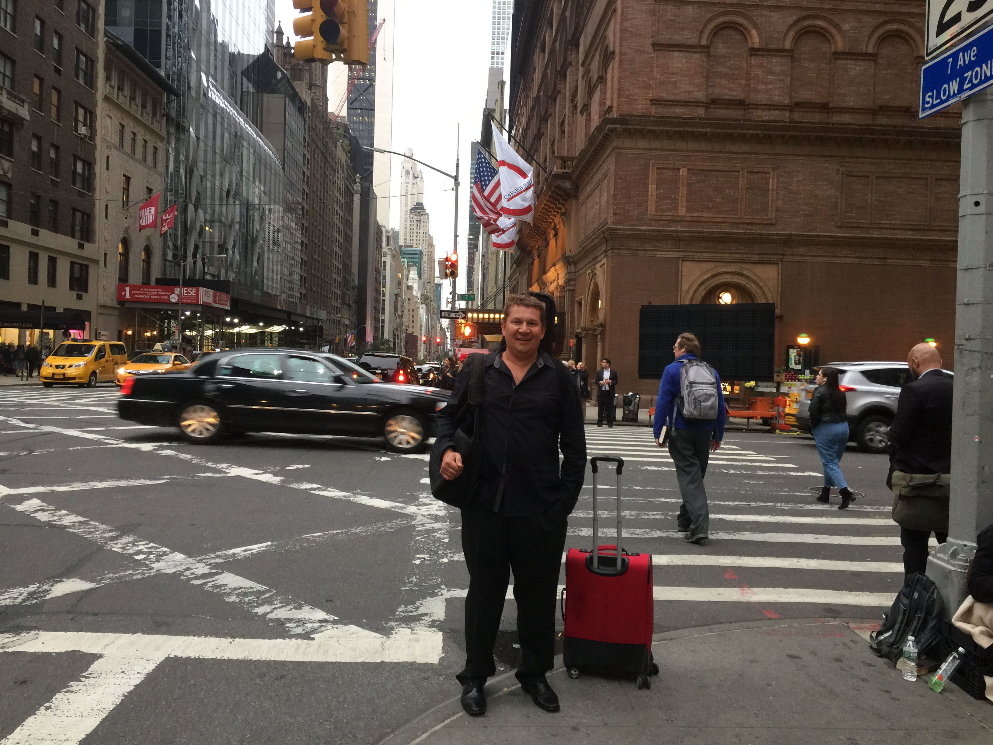 Mikhail Smirnov before the concert at the Carnegie Hall in New York City