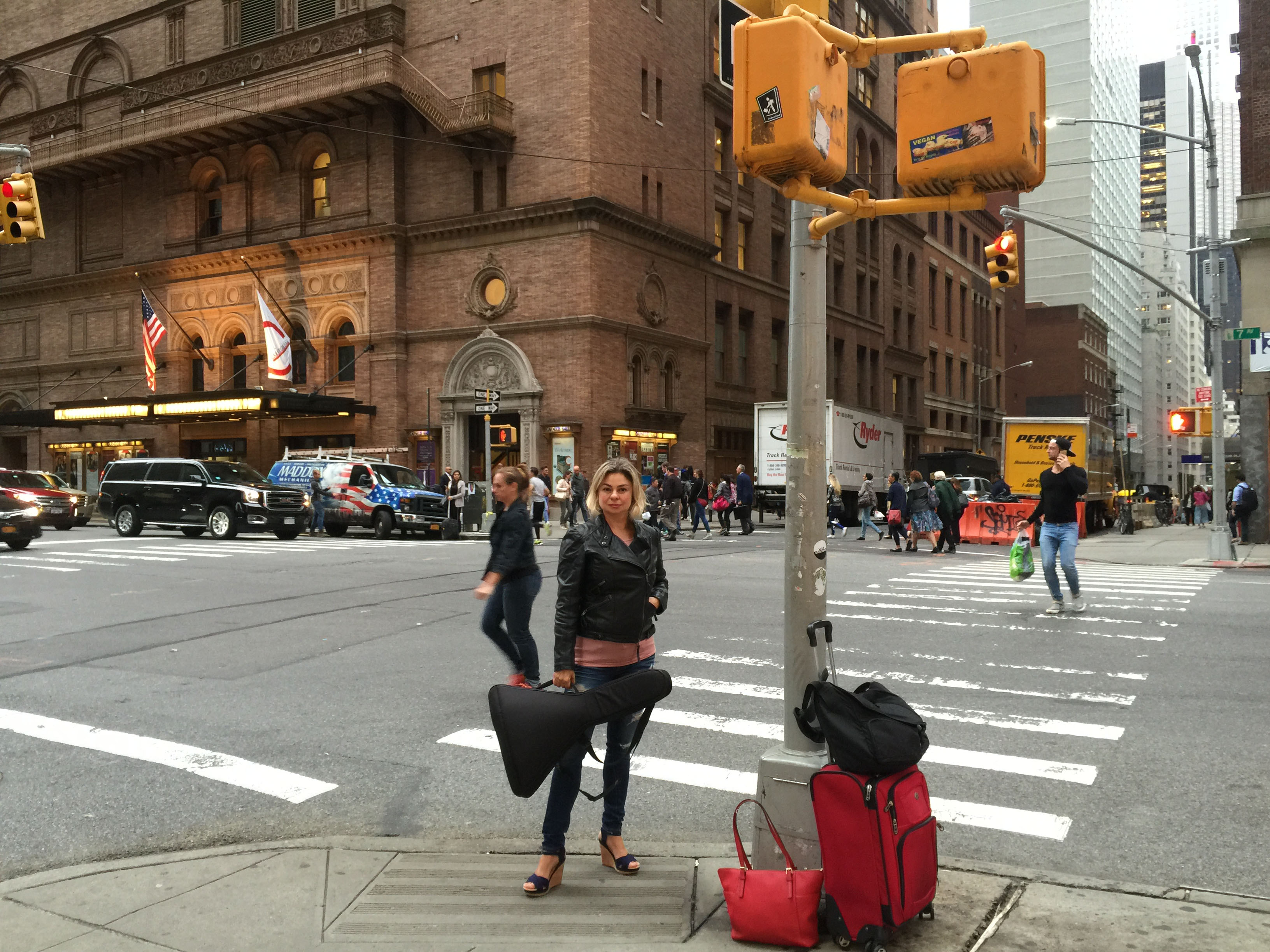 Elina Karokhina before the concert at the Carnegie Hall in New York City