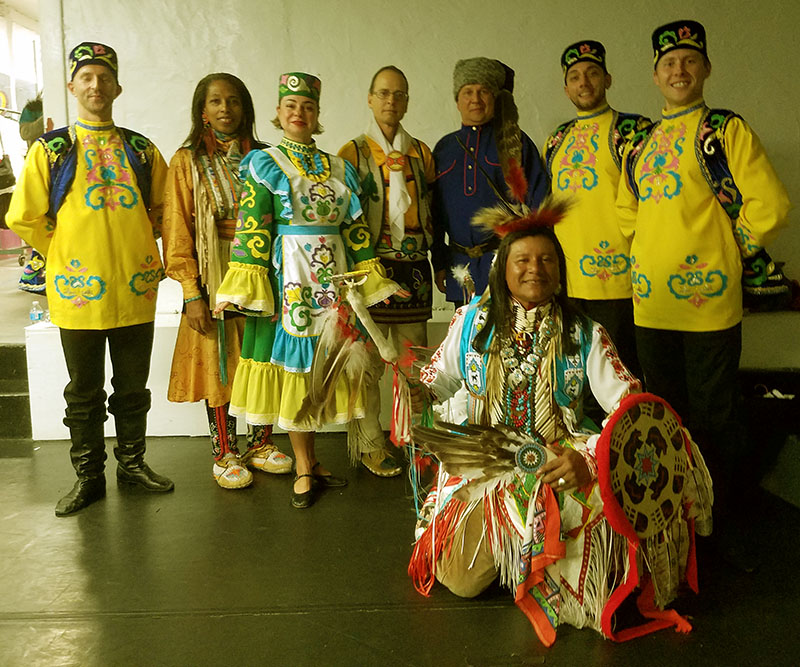 Tatar dancers, Thunderbird American Indian Dance Company, Brooklyn, New York, Brooklyn Music School, Elina, Sergey, Konstantin and Vladimir