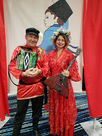 Mikhail Smirnov, Elina Karokhina, BDAA-2018, 40th Anniversary conference, Balalaika and Domra Association of America, Valley Forge Casino Resort, King Of Prussia, Pennsylvania, USA