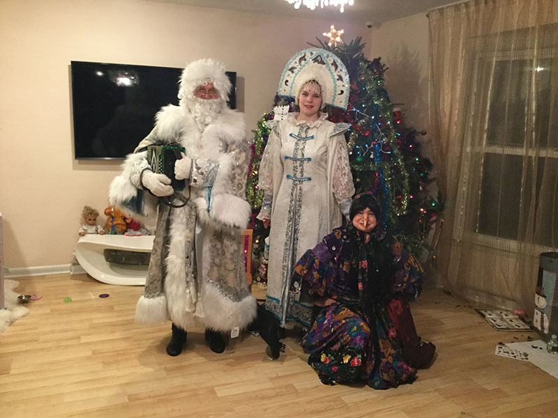Ded Moroz, Snegurochka, Baba Yaga, Russian New Year Celebration, Long Island, New York, Hewlett, NY