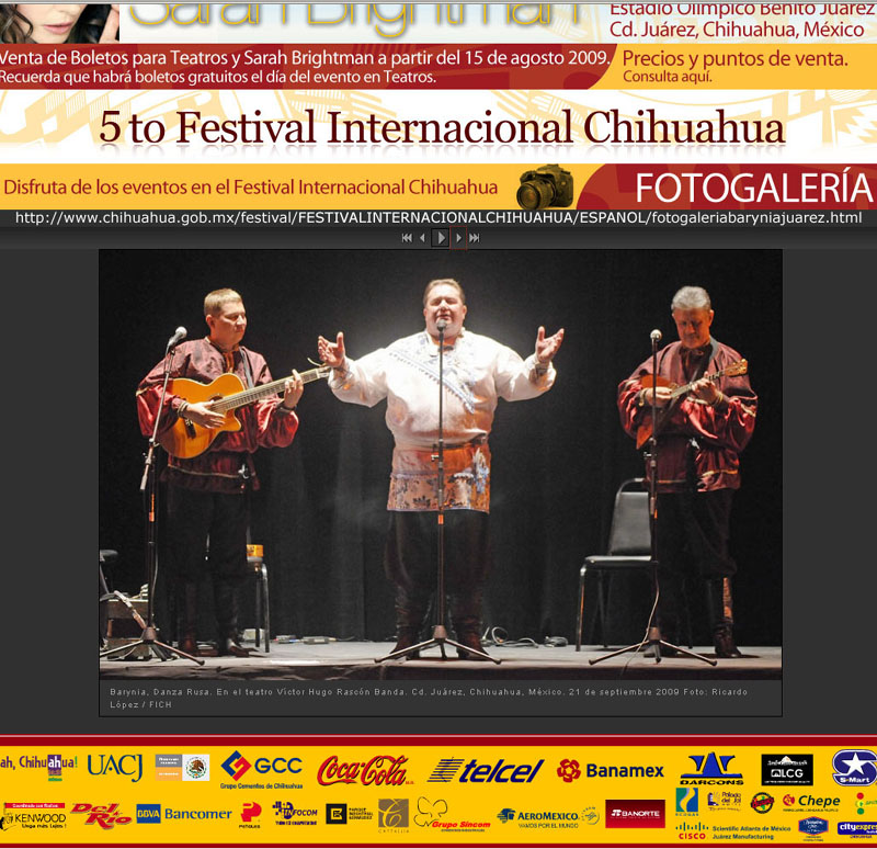 Barynya Mexican Tour 2009 5to Festival Internacional Chihuahua
