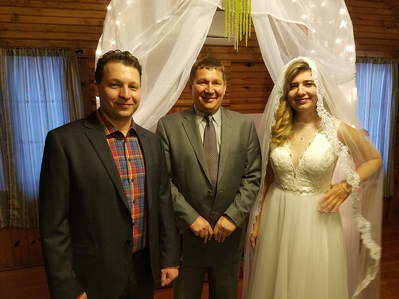Russian wedding officiant, wedding ceremony, Pocono Pines, PA, Poconos, Pocono Mountains